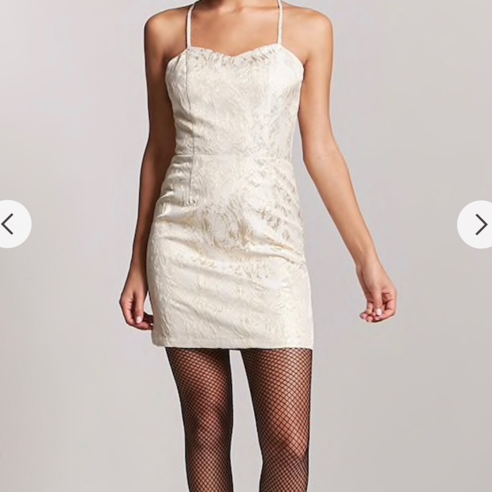 Metallic White and Gold dress